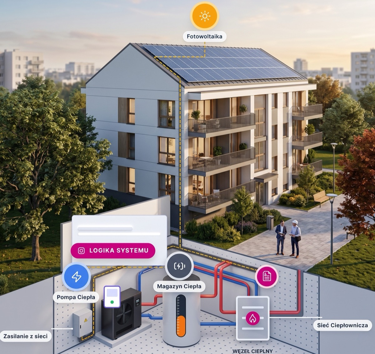 System Ciepło+ – schemat instalacji